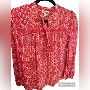 Lucky Small long sleeve blouse. Bead work gives great accent. Great condition.